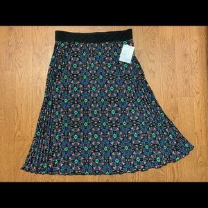 Lularoe large Jill skirt blk with multi colorprint